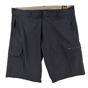 Tapa Threads Cargo Shorts Mens 36 Black Lightweight Hybrid Swim Casual Summer